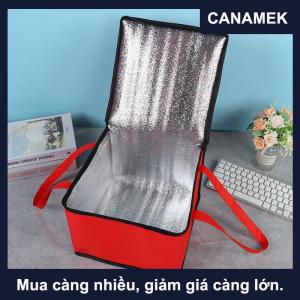 【CANAMEK】 Không thấm nước cách điện Túi Cooler gấp Dã Ngoại giỏ nước đá gói uống hộp nhiệt ăn trưa Túi xách tay thực phẩm giao hàng túi bánh pizza Túi