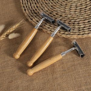 Razor Shaver Refillable Friendly Bamboo Handle Safety with Box for Wedding Birthday All Occasions