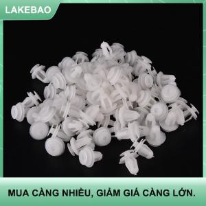 【LAKEBAO】 100 x Tấm nhựa trang trí cửa xe hơi màu Trắng chốt giữ đinh lỗ 8.2mm