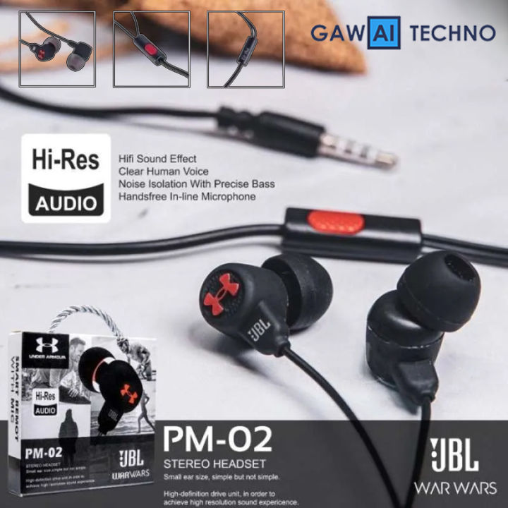Headset Earphone Headphone JBL PM-02 Handsfree PM02 Extra Bass