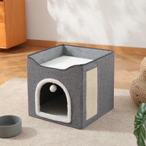 3-in-1 Pet Cat Dog House StairsWith Storage Space Step Ladder for Bed Sofa MultiUse PetDog Cat Nest