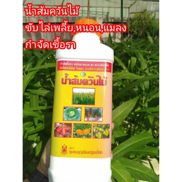น้ำส้มควันไม้ 1 ลิตร กำจัดเชื้อรา ไล่เพลี้ย ไร้สารพิษ