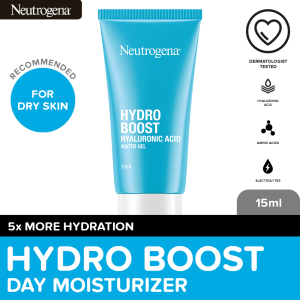 Neutrogena Hydro Boost Water Gel 15g - Lightweight Face Moisturizer with Hyaluronic Acid for All Skin Types Travel Size