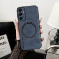Case Samsung A56 Leather Magnetic Support Magsafe Wireless Charging. 