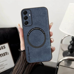 Casing Samsung A16 Leather Magnetic Support Wireless Charging