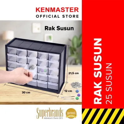 Kenmaster Rak Susun Drawer 25 Kompartemen- RAK-016