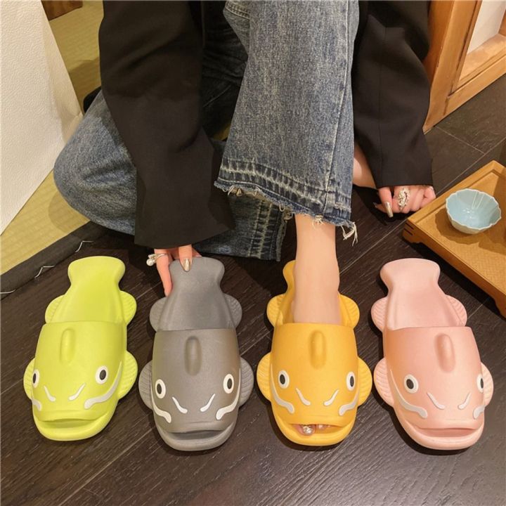 COSE Cartoon Catfish Slippers Waterproof Animal Creative Fish Slides ...