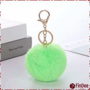FinDee พวงกุญแจ จี้ลูกบอลหางกระต่ายน้อยน่ารัก สําหรับห้อยกระเป๋านักเรียน ขนาด 8cm Keychains
