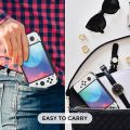 HEIYING Switch Game Card Case for Nintendo Switch / OLED / Lite,Customized Pattern Portable Travel Carry Case with 72 Game Card Slots and 24 Micro SD Cards Slots. 