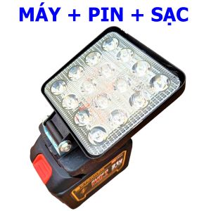 Đèn pin tích điện gồm 16 bóng đèn led dùng pin chân phổ thông 4cm thiết kế bi cầu rọi xa