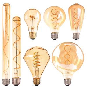 E27 Led Bulb 3W 4W Vintage Spiral LED Filament Light Bulb A19 Retro 220V LED Edison Light Bulb Incandescent LED Light Bulb Decoration Lamp Bulb DIMMABLE  灯泡