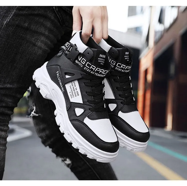EXP152 2021 Winter new high top sneakers mens Korean style trendy