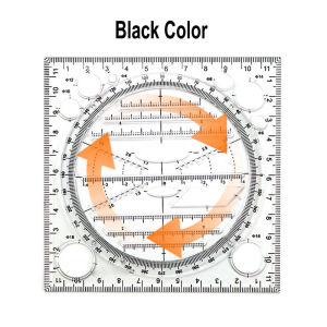 DUKEEN Multifunction Rotatable Drawing Template Art Design Construction Architect Stereo Geometry Circle Drafting Measuring Scale Ruler