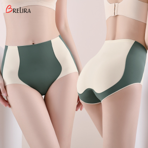 【SingaBralette】 High Waist Seamless Panties Pure Cotton Crotch Ice Silk Breathable Hip Lifting Tummy Control ​​Underwear​​