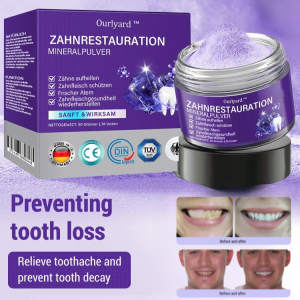 Gentle Teeth Stain Remover Powder Whitening Plaque Stains Tartar Removal Bright Dental Brush Teeth Powder