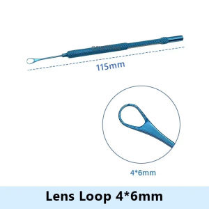 QSWTITAN Titanium Kansas Loops Dụng cụ phẫu thuật mắt siêu nhỏ Dụng cụ móc mắt 1 cái