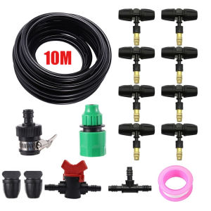 💦 16PCS 10M Brass Misting Spray Kit ✨ Automatic Watering & Cooling System 🌿 for Garden Greenhouse Mushroom & Patio | Anti-Clog Nozzles Easy DIY Install 🛒 COD Available