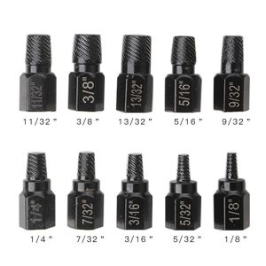 10Pcs  3/8" Inch Upgrade Hex Head  Screw Extractor Set  Screw Remover Set