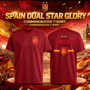[Local Stock] HBESTY  Espana Campeones Del Mundo  T-Shirt Spain World Champions Mens and Womens Size Oversized T Shirt Harajuku Graphic T Shirts