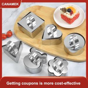 【CANAMEK】 1 cái khuôn bánh inox Khuôn Sushi hoạt hình bánh mousse Tự làm khuôn ép bóng gạo phụ kiện nhà bếp hộp cơm trưa sáng tạo