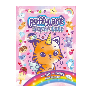 Unicorn Puffy Art Colouring Book For Kids To Color & Touch Bumpy Art Scenes