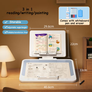 OATSBASF Double Layer Reading Rack Book Stand Drawing Painting Writing Board Whiteboard Laptop Tablet Holder