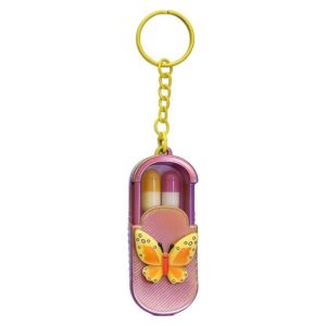 OKDEALS01 Keychain Pendant Pill Storage Container Butterfly Dispenser Pill Holder Box Fashion Outdoor Pill Organizer Gym Bag