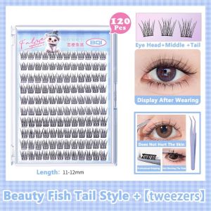【No Adhesive Required】BQI 120 Series Self-Adhering False Eyelashes 10-12mm Eyelash Extension Set SADOERPH