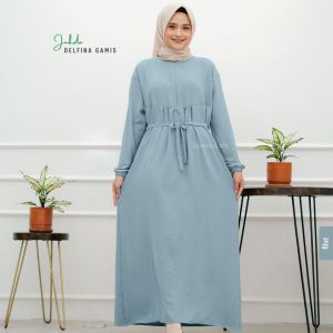 𝐉𝐔𝐇𝐃𝐀 - Baju Gamis Wanita Dress Muslimah bahan Crinkle Airflow adem lembut dress kondangan