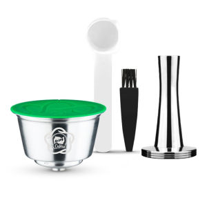【i Cafilas】[YD06] Best Quality Effect Reusable Refillable Coffee Capsule Filter Nescafe Stainless Steel Crema Maker Cups for DOLCE GUSTO Machine Hibrew EDG466PiccoloXSGenioSMiniMe