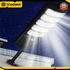 Solar Light Outdoor LED Street Light IP65 Waterproof LED Wide Angle Lamp with Remote Control for Yard Driveway Parking