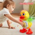 GOXBERK Hát Đồ chơi vịt nhảy điện Mô phỏng Nhựa Đồ chơi vịt tương tác xoay Hài hước Có thể di chuyển Vịt nhảy múa đi bộ Trẻ em và trẻ mới biết đi. 