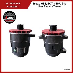 ALTERNATOR ASSEMBLY for ISUZU 68T 6CT ENGINE 140AMP 24V DEEP TYPE WITHOUT VACUUM BY-386