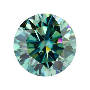 Huagang Gems Round colored moissanite diamond loose stone for ring setting 8 Hearts & 8 Arrows Red Blue Green Moissanite Loose Diamond 2026