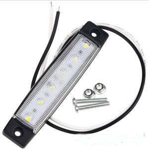 [2Pcs] Lori Lori 12-24V 6led Universal Side Isyarat Cahaya Treler Treler Isyarat Amaran cahaya