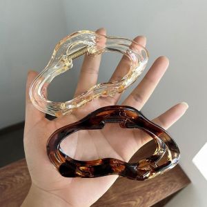 LIAND ง่ายๆ สร้างสรรค์และสร้างสรรค์ กลวงออก ชุดเครื่องมือตกแต่ง Amber รูปทรงเรขาคณิต คลิปหนีบผม กิ๊บติดผมลอน หมวกสไตล์เกาหลี ที่หนีบผมพลาสติก เครื่องประดับผมผู้หญิง