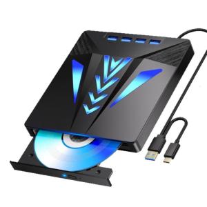 ดิสก์ไดรฟ์ภายนอกพร้อมช่องเสียบ USB2.0 USB3.0ดิสก์แบบพกพาเครื่องเล่นไดรฟ์ใส่แผ่นดิสก์นักเขียนอ่านนักเขียนสำหรับแล็ปท็อป