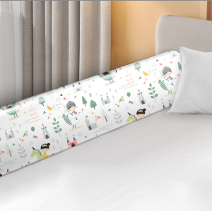 "Local Stock" Bed Rail Guard adjust to 60cm Anti-Fall Bed Bumper with Flexible Shape and Adjustable Design Suitable for Ages 0-8 years old Made with High-Density Foam Filling Compatible with 99% of Bed Types on the Market with No Drilling Required.