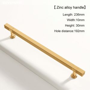 Tay nắm tủHiện đại đơn giản Kẽm hợp kim tủ xử lý vàng đen dày ngăn kéo xử lý đồ nội thất phần cứng tủ quần áo cửa xử lý