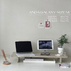 ถูกที่สุด ชั้นวางจอคอม ชั้นวางหนังสือ workfromhome ชั้นวางของ จัดระเบียบโต๊ะ studygram สไตล์มินิมอล ดีไซน์สวย