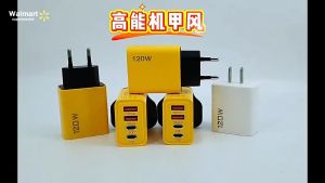【Walmart】PD30W Multi Port USB Charger 120W 4 Port Fast Charging Hub GaN Charger Block 2 USB C 2 USB A Desktop Charging Station for Multiple Devices IPhone 16 Samsung S25 Xiaomi Huawei OPPO Vivo Tablet Laptop Auto Power Distribution Smart Chip