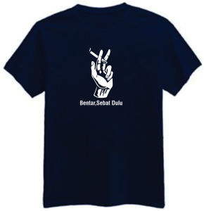 Kaos pria distro tulisan BENTARSEBAT DULU/kaos tshirt lengan pendek