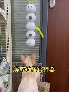 Intelligent Interactive Cat Toy Motion Activated Wack A Worm Post Toy With Tail Automatic Emerging from The Hole Teasing Cat Toy