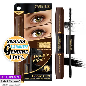 สิวันนา มาสคาร่าแท่งน้ำตาล 2หัว โค้งงอน เรียงสวย กันน้ำ กันเหงื่อ 6g+6g HF956 Sivanna Colors Double Effect Dense Curl Mascara