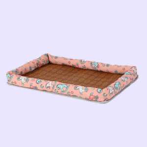 Anti‑Slip Bottom Pet Cooling Bed Lightweight Woven Rattan Mat Washable Summer Rest Pad for Cat Dog Small Pets