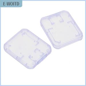 【E-WOITD】 10Pcs Clear Plastic Memory Card Case Micro SD TF Card Storage Box Protection