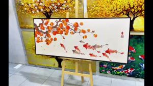 Tranh Hồng Quả Viên Mãn Tranh Canvas Tranh Tráng Gương Tranh Phòng Khách
