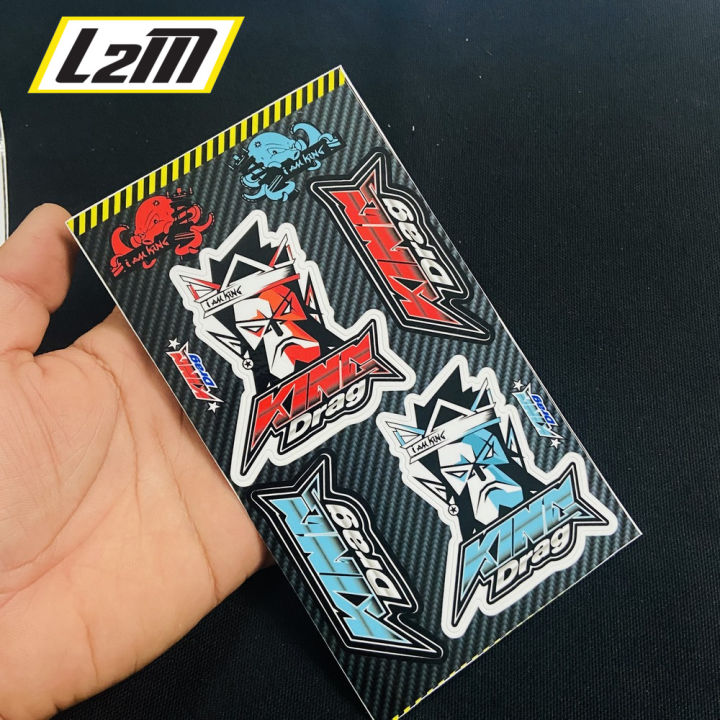 [HCM]( KING DRAG ) DECAL TEM DÁN XE MÁY NÓN BẢO HIỂM MÁY TÍNH TRANG TRÍ ĐẸP MẮT