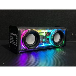 TWS Bluetooth RGB Speaker Nirkabel Kecil Baja Meriam Speaker 3D Mengelilingi Beberapa Lampu LED Dukungan Speaker Ganda