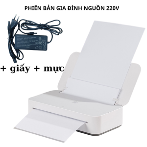 Máy in A4 wifi di động GT1 ECOKING giấy thông thường sử dụng nguồn điện 100V-220V 12V-24V phù hợp sử dụng cho gia đình văn phòng trên xe oto xe máy nhỏ gọn nhẹ nhàng dễ dàng mang đi.